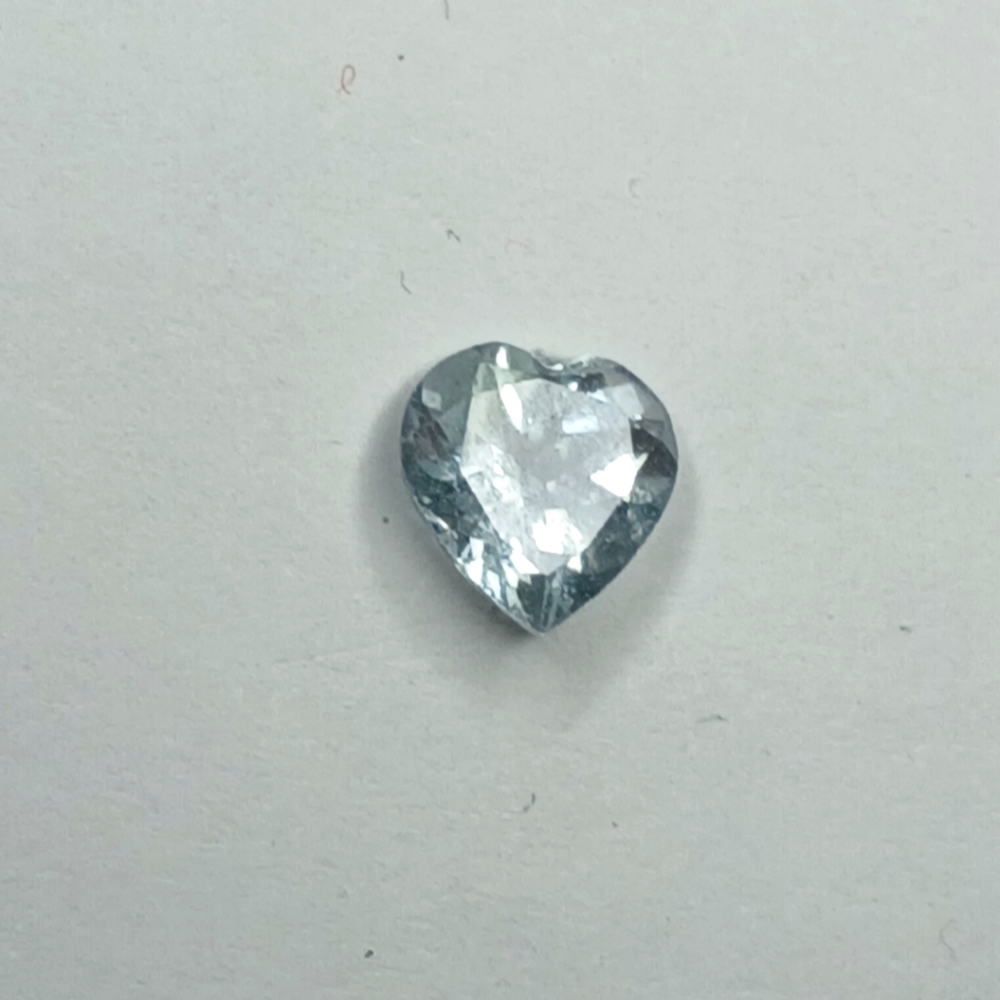 Heart-Shaped Aquamarine Gemstone 6mm